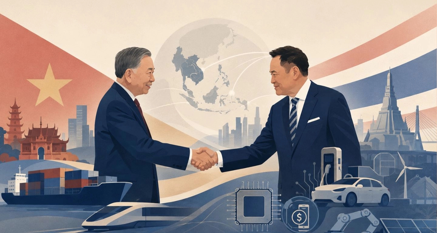 ไทย-เวียดนาม ยกระดับสู่ "หุ้นส่วนยุทธศาสตร์รอบด้าน" เปิดโอกาสธุรกิจใหม่ เป้าการค้า 2.5 หมื่นล้านดอลลาร์