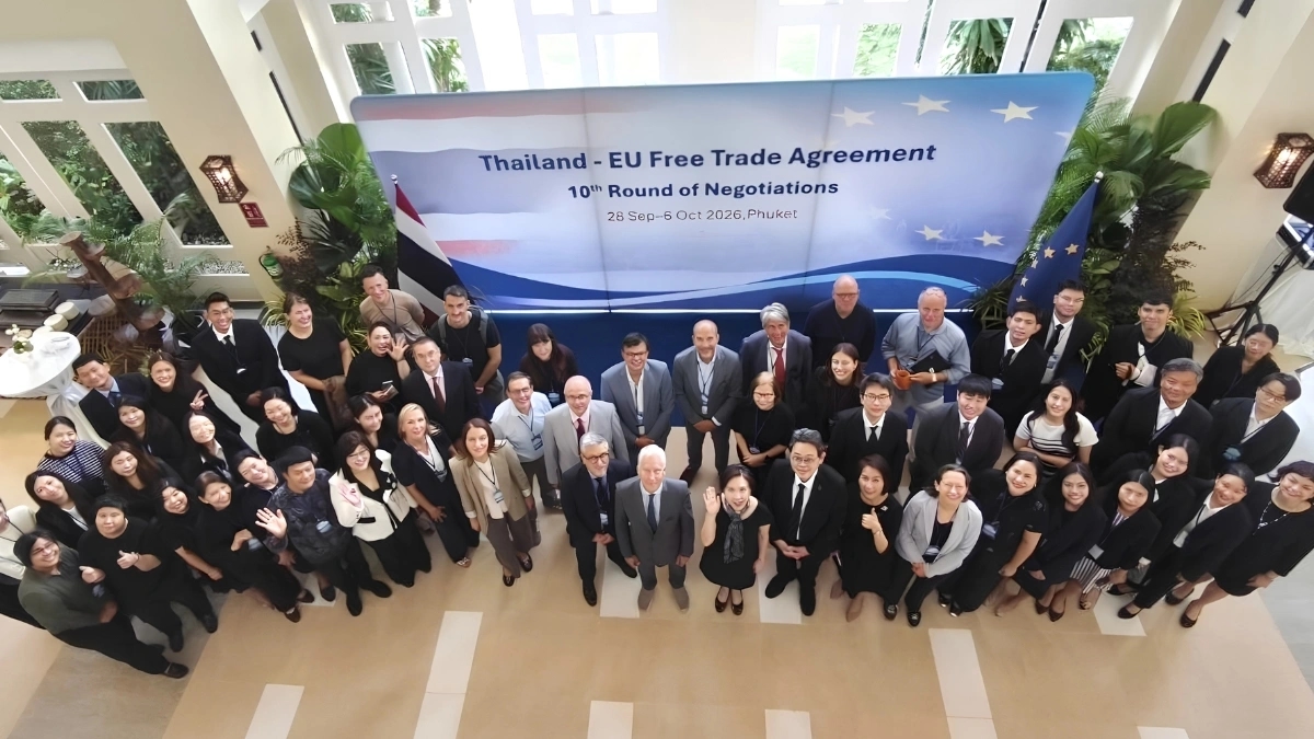 FTA ไทย–EU เดินหน้าเจรจารอบ 10 เร่งเคลียร์เปิดตลาด–สินค้าอ่อนไหว ตั้งเป้าสรุปดีลภายในปี 2569