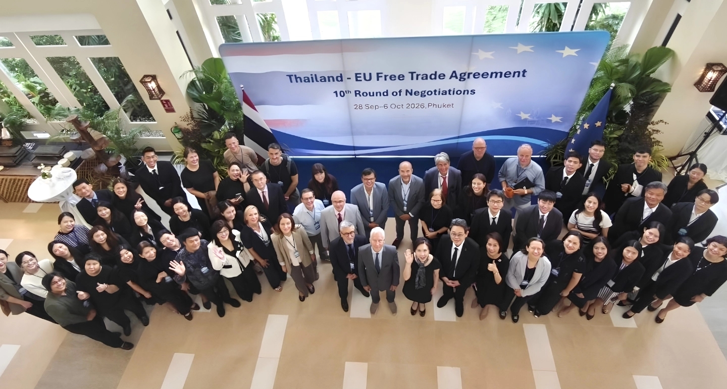 FTA ไทย–EU เดินหน้าเจรจารอบ 10 เร่งเคลียร์เปิดตลาด–สินค้าอ่อนไหว ตั้งเป้าสรุปดีลภายในปี 2569
