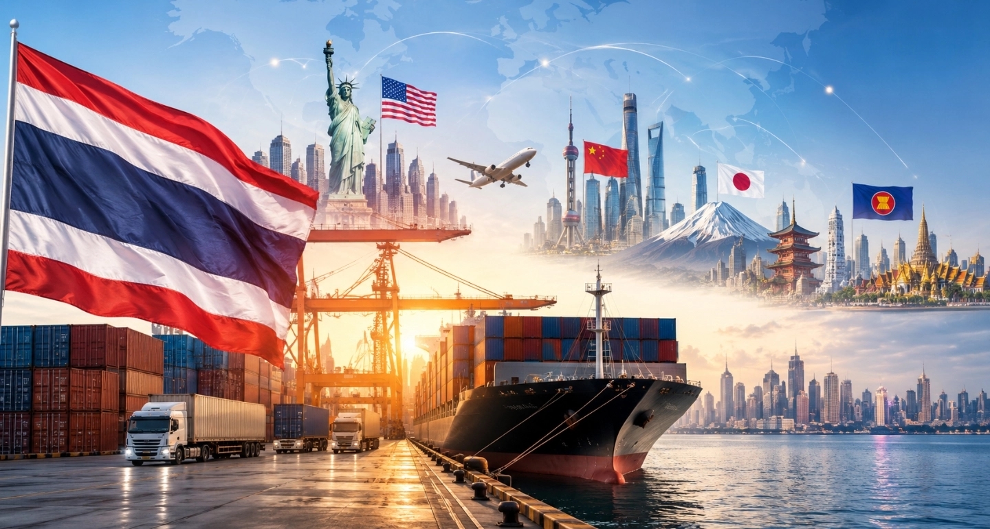 สหรัฐฯ ครองตลาดส่งออกอันดับ 1 ของไทย มูลค่ากว่า 2 ล้านล้านบาท จับตาจีน–ญี่ปุ่น–อาเซียน