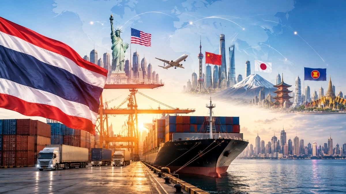 สหรัฐฯ ครองตลาดส่งออกอันดับ 1 ของไทย มูลค่ากว่า 2 ล้านล้านบาท จับตาจีน–ญี่ปุ่น–อาเซียน